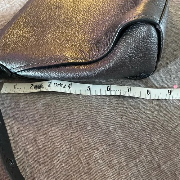 Coach Platinum Leather Messenger Bag - Picture 6 of 7